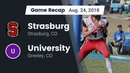 Recap: Strasburg  vs. University  2018