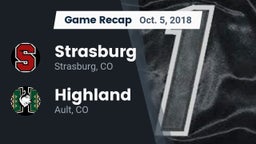 Recap: Strasburg  vs. Highland  2018