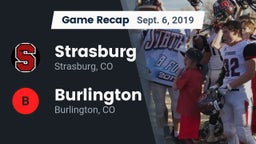Recap: Strasburg  vs. Burlington  2019