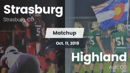 Matchup: Strasburg High vs. Highland  2019