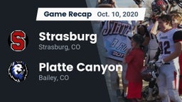 Recap: Strasburg  vs. Platte Canyon  2020