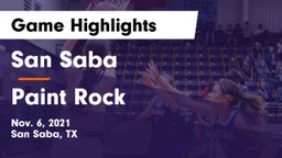San Saba  vs Paint Rock  Game Highlights - Nov. 6, 2021