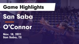 San Saba  vs O'Connor  Game Highlights - Nov. 18, 2021
