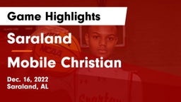Saraland  vs Mobile Christian  Game Highlights - Dec. 16, 2022