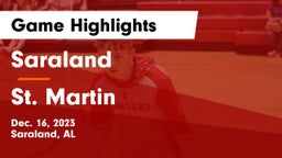 Saraland  vs St. Martin  Game Highlights - Dec. 16, 2023