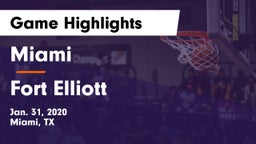 Miami  vs Fort Elliott  Game Highlights - Jan. 31, 2020