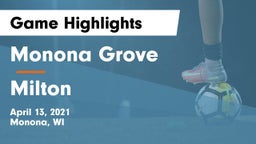 Monona Grove  vs Milton  Game Highlights - April 13, 2021