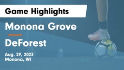 Monona Grove  vs DeForest  Game Highlights - Aug. 29, 2023