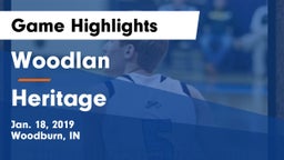 Woodlan  vs Heritage  Game Highlights - Jan. 18, 2019