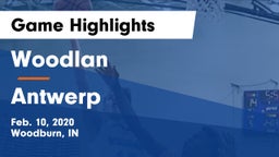 Woodlan  vs Antwerp  Game Highlights - Feb. 10, 2020