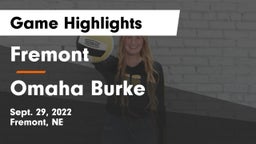 Fremont  vs Omaha Burke  Game Highlights - Sept. 29, 2022