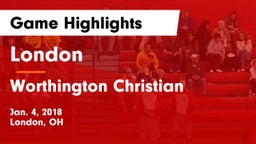 London  vs Worthington Christian  Game Highlights - Jan. 4, 2018