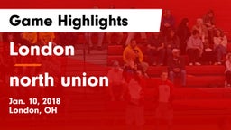 London  vs north union  Game Highlights - Jan. 10, 2018