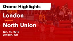 London  vs North Union  Game Highlights - Jan. 15, 2019