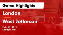 London  vs West Jefferson  Game Highlights - Feb. 12, 2019