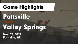 Pottsville  vs Valley Springs Game Highlights - Nov. 20, 2019