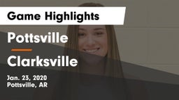 Pottsville  vs Clarksville  Game Highlights - Jan. 23, 2020