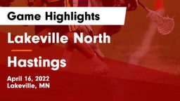 Lakeville North  vs Hastings  Game Highlights - April 16, 2022