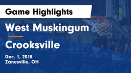 West Muskingum  vs Crooksville  Game Highlights - Dec. 1, 2018
