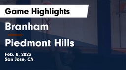 Branham  vs Piedmont Hills  Game Highlights - Feb. 8, 2023