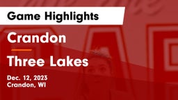 Crandon  vs Three Lakes  Game Highlights - Dec. 12, 2023