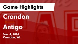 Crandon  vs Antigo  Game Highlights - Jan. 4, 2024