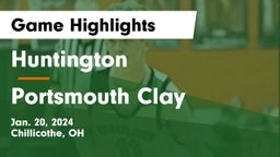 Huntington  vs Portsmouth Clay Game Highlights - Jan. 20, 2024