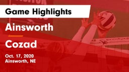 Ainsworth  vs Cozad Game Highlights - Oct. 17, 2020