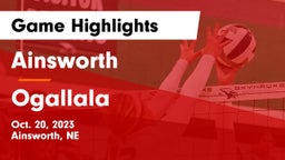 Ainsworth  vs Ogallala  Game Highlights - Oct. 20, 2023