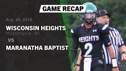Recap: Wisconsin Heights  vs. Maranatha Baptist 2016