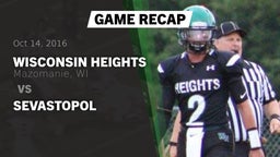 Recap: Wisconsin Heights  vs. Sevastopol 2016