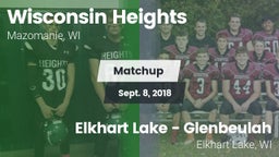 Matchup: Wisconsin Heights vs. Elkhart Lake - Glenbeulah  2018