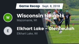 Recap: Wisconsin Heights  vs. Elkhart Lake - Glenbeulah  2018