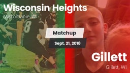 Matchup: Wisconsin Heights vs. Gillett  2018