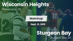 Matchup: Wisconsin Heights vs. Sturgeon Bay  2019