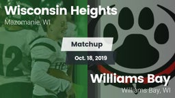 Matchup: Wisconsin Heights vs. Williams Bay  2019