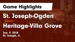 St. Joseph-Ogden  vs Heritage-Villa Grove Game Highlights - Jan. 9, 2018