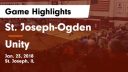 St. Joseph-Ogden  vs Unity Game Highlights - Jan. 23, 2018