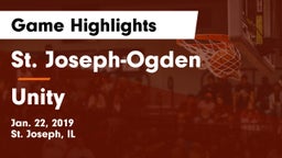 St. Joseph-Ogden  vs Unity Game Highlights - Jan. 22, 2019