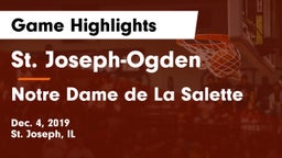 St. Joseph-Ogden  vs Notre Dame de La Salette Game Highlights - Dec. 4, 2019
