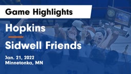 Hopkins  vs Sidwell Friends  Game Highlights - Jan. 21, 2022