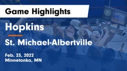 Hopkins  vs St. Michael-Albertville  Game Highlights - Feb. 23, 2022