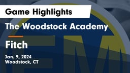 The Woodstock Academy vs Fitch Game Highlights - Jan. 9, 2024