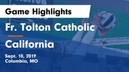 Fr. Tolton Catholic  vs California  Game Highlights - Sept. 10, 2019