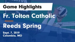 Fr. Tolton Catholic  vs Reeds Spring  Game Highlights - Sept. 7, 2019
