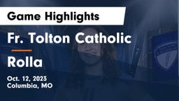 Fr. Tolton Catholic  vs Rolla  Game Highlights - Oct. 12, 2023