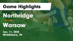 Northridge  vs Warsaw  Game Highlights - Jan. 11, 2020