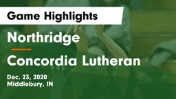 Northridge  vs Concordia Lutheran  Game Highlights - Dec. 23, 2020
