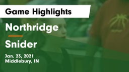 Northridge  vs Snider  Game Highlights - Jan. 23, 2021