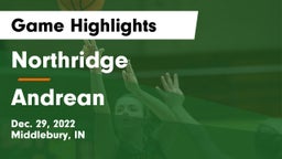 Northridge  vs Andrean  Game Highlights - Dec. 29, 2022